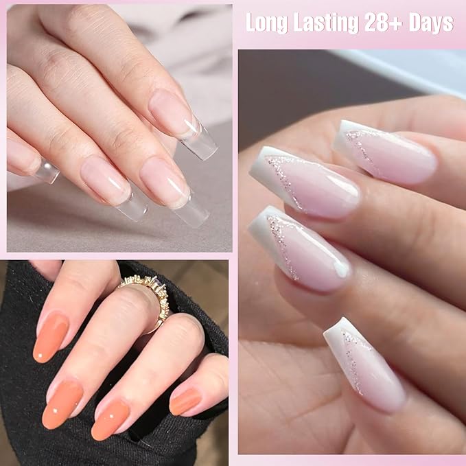 MTSSII 3D Nail Art Gel Clear White Solid Builder Gel for Nails Non-Stick Hand Sculpture Hard Gels Yellow Nude Nail Polish Home Manicure DIY for Women
