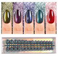 150Pcs Cat Eye Press on Nails, Plauva Short Oval Cat Eye Nail Tips, Glossy Glitter Fake Nails, Soft Gel Stick On Nails for Women and Girls 15 Sizes