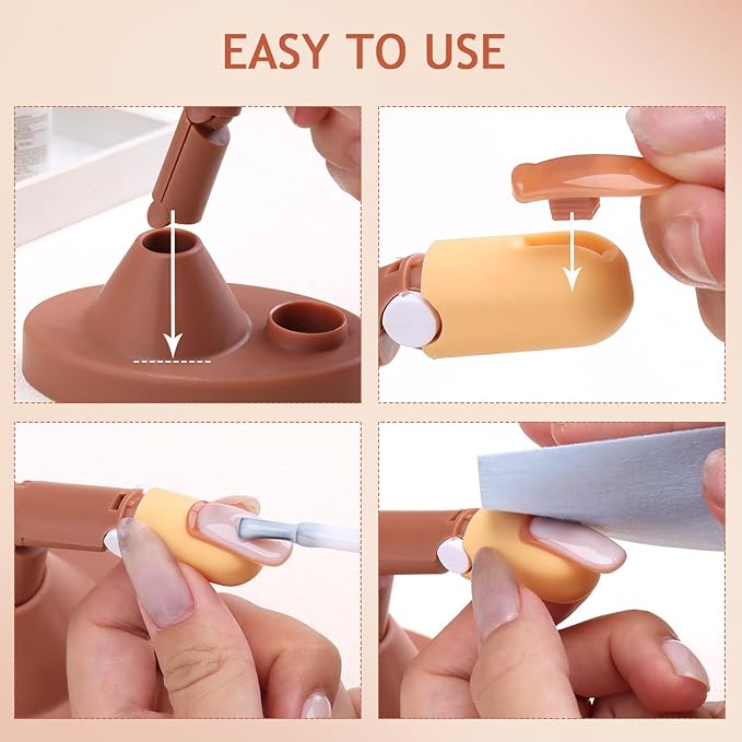 Acrylic Nail Practice Kit, Adjustable Practice Finger for Acrylic Nails, Fake Finger Training Tools for Nail Tech Beginners, Manicure Supplies, Dedos de Práctica para Uñas Acrílicas