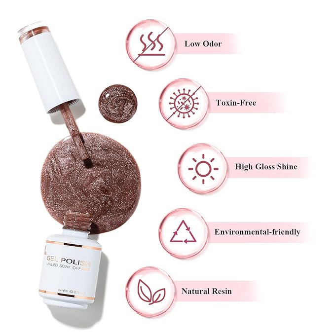 Nicedeco Hema Free Gel Nail Polish Cruelty Free Vegan 6 Colors Cat Eye Gel Polish U V Gel for Nail Art Manicure Salon