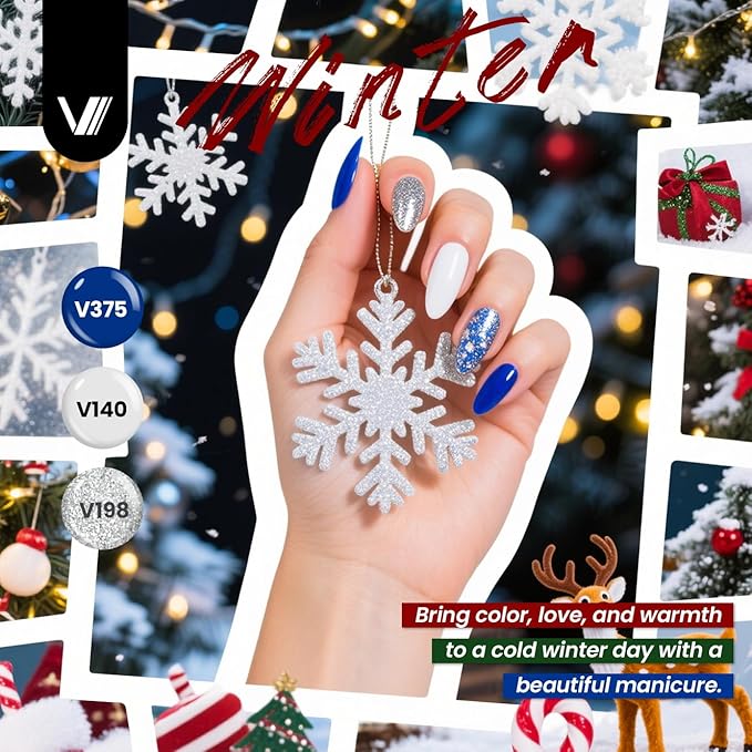 VANREESA 60 Pcs Gel Nail Polish Set 55 Colors Spring Summer Fall Winter Gel Polish with Base Coat & 4 Effects Top Coat Nail Kit Gifts for Women Girls Nail Art Salon at Home