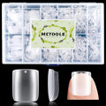 Square Toe Nail Tips - Full Cover for Wide Long Nail Beds, Matte Pre-shaped Fake Toenails Gel Press on Nails Extensions Home DIY Nail Salon, 15Sizes 300PCS