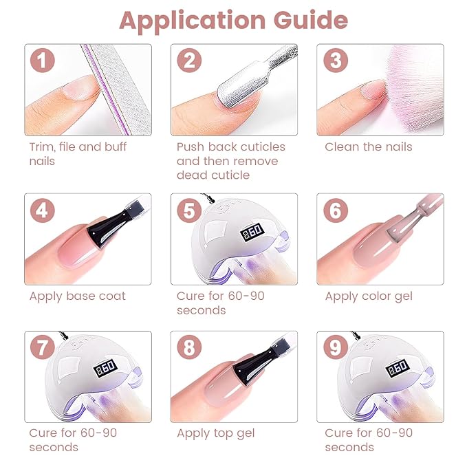 RARJSM Rubber Base Gel Nail Polish Tea Rose Pink Nude Skin Tone Rubber Base for Nails Natural Nude Color French Manicure Brush on Extend Gel Builder Soak Off Curing Requires 15ml Salon Home DIY