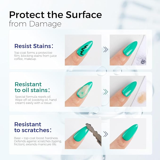 Morovan Nail Dehydrator and Primer with Gel Base & Top Coat Set 5PCS Professional Fast Dry Acid Free Supplies Primer and Chrome Proof No Wipe Matte Top Coat for Acrylic & Gel Nail Polish Gifts