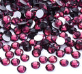 Purple Flatback Rhinestones, Glass Rhinestones for Nail Art and Craft, Glue Fix, Loose Crystal Gemstones(Purple, SS30, 576pcs, 6.4-6.6mm)