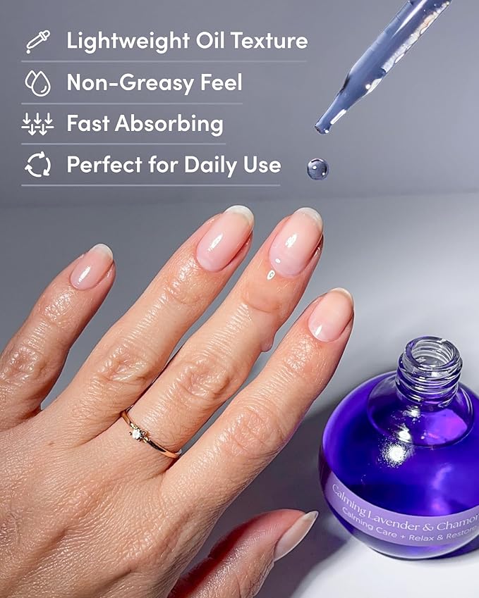 ella+mila Calming Cuticle Oil with Lavender & Chamomile - Soothing Nail & Cuticle Care - Vegan - 2.3 fl oz