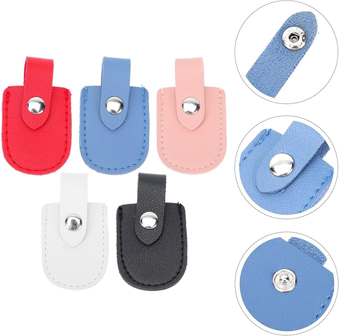 minkissy Nail Protector 5pcs Skin with Case Artist Art Random Cuticle Sleeve: Pedicure Guard Cutter Embroidery Travel Scissors Decorative Scissor Cover Men Storage for Organizer Nail Trimmer