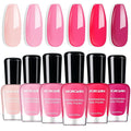 Morovan Pink Nail Polish Set: Valentines 2026 Hot Nude Pink Nail Polish Kit Air Quick Dry Regular Fingernail Polish Pack DIY for Women Girls Gift Holiday