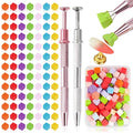100pcs Colorful Cube Nail Sponges for Ombre, 2pcs Pink and Silver Metal Clip Pens for Grabbing Nail Art Sponge Ombre Nail Brush for Nail Art