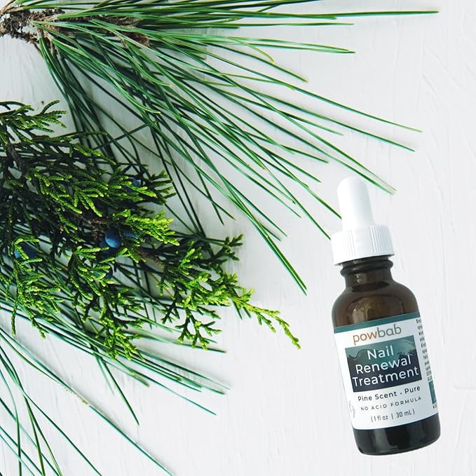 powbab Nail Renewal Treatment for Toenail. Pine Needle Scent, No Acid Formula. 100% Natural Solution Toenail Treatment Extra Strength for Foot and Nail. Natural Toe Nail Treatment - 1 oz