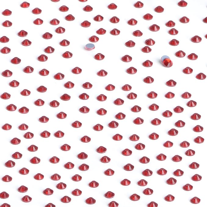 NCB 2880pcs Crystal Hotfix Rhinestone, Machine Cut Stone for Crafts Clothes Shoes Shirts Caps Decoration (Siam, SS12 3mm)