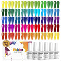 Vishine 48Pcs Gift Set Gel Nail Polish Kit Soak Off UV LED Nail Gel Polishes for Nail Art 8 ML/PC Pack of 48 Pretty Colors Series Kit 006