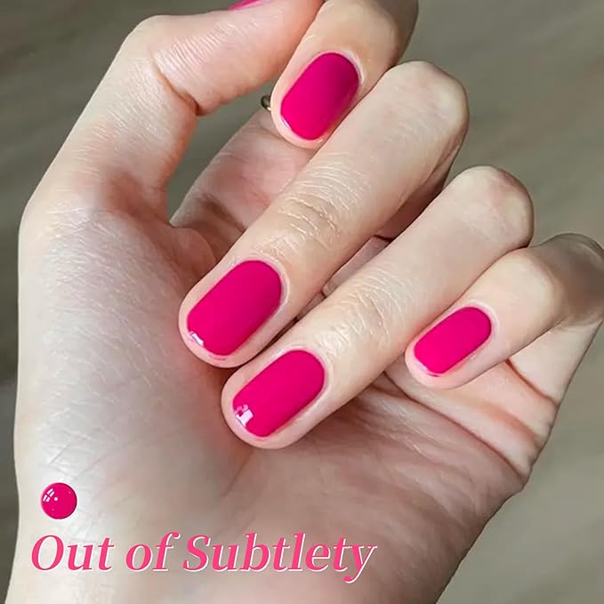 BORN PRETTY Hot Pink Gel Nail Polish Set 6 Colors,Neon Dragon Fruit Bright Pink Purple Bloody Red Soak off U v Gel Polish Kit for Salon Manicure and Nail Art DIY at Home
