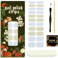 Nail Polish Strips (No UV Lamp Needed) - 22 Pcs Salon Quality Gel Nail Stickers - Long Lasting Wraps (Stardust Blue)
