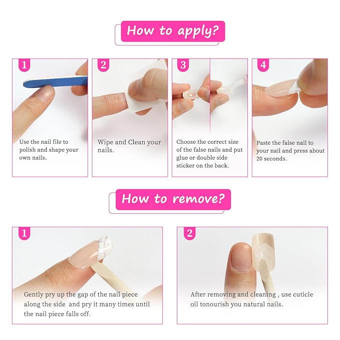 Classical French Nail Art Tips Medium Green False Stick On Nails Natural French Miancure Short Lady's Nails Tips Acrylic Gel Fake Nail Set 24pcs
