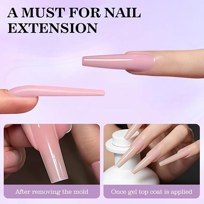 240 PCS Sandwich Nail Dual Forms, 14 Sizes Nail Tips for Builder Gel, Dual Forms for Polygel, Nail Extension for Beginner & Professional, Create Salon Quality Nail Art at Home (Trapezoidal)