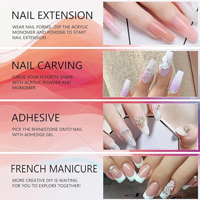 Monomer Acrylic Nail Liquid - 300ML Professional Acrylic Nai Liquid Monomer For Acrylic Powder System Kit For Nail Beginners Extensio Quick Dry Time
