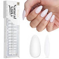 Beetles Natural Milky White Nail Tips | 160PCS, 16 Sizes Medium Almond Nail Tips | Pre-Colored Full Cover Soft Nail Gel Fake Nails | Salon-Gel Look for DIY Manicure