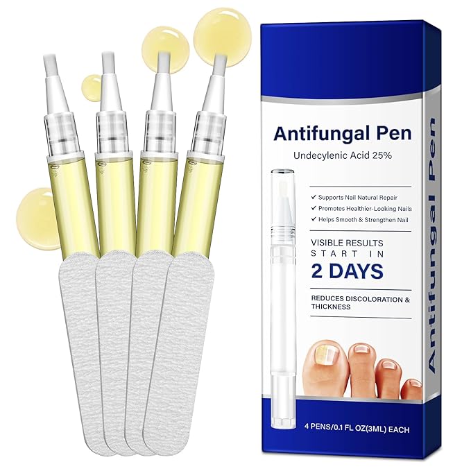 Nail Fungus Pen, 4-Pack Toenail Fungus Pen, Natural Plant Extracts Nail Repair Pen For Damaged, Broken & Thick Nails Toenails