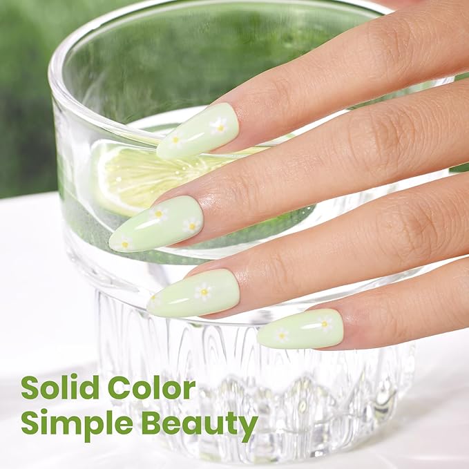 Beetles Green Gel Nail Polish - OxygenGreen 15ML, Hema Free Pastel Green Gel Polish, Same Color Same Bottle, Soak Off UV LED Lamp Pastel Nails Art, Manicure Salon DIY Spring Nails for St Patricks Day