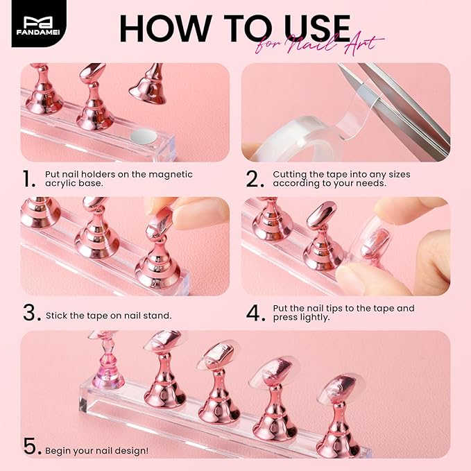 FANDAMEI 20PCS Nail Stand, Nail Holder For Painting Nails, Nail Stand For Press Ons, Nail Stands, Press On Nail Stand, Nail Holder, Nail Stands For Nail Art, Nail Art Tools, Nail Stuff, Nail Tools