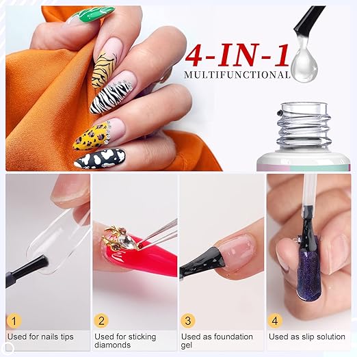 SAVILAND Gel Nail Glue: 15 ML Gel Nail Glue U V Nail Glues Super Strong Nail Glues for Press Ons, Long Lasting Nail Tips Manicure Art Tool Nail Lamp Needed