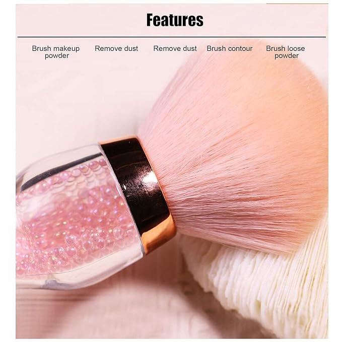 Nail Dust Cleaning Brush, Soft Nail Arts Makeup, Nail Art Powder Remover Brush, Makeup Blush Brushes Not Fall Off, Not Fade with Attracting Appearance and Shape