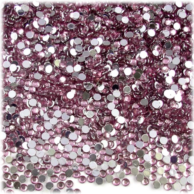 The Crafts Outlet 5,000pc Rhinestones Round 2mm Tiny for Nails - Purple Amethyst