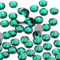 Dowarm 1440 Pieces SS6 Flatback Nail Crystals, Glass Crystal Rhinestones for Craft Nails Dance Costumes, Non Hotfix Rhinestones (SS6 / 2MM, Green/Emerald)