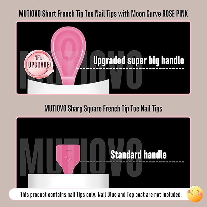 Short Toe Nail Tips White French Tip ROSE PINK Press on with Moon Curve,Soft Gel False Nail Kit,Thick Sharp Square Toenail Extension,Need Builder Gel Top Coat,No Glue Included x15 Sizes 240 pcs