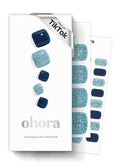 ohora Semi Cured Gel Pedi Strips (P Yunseul) - Works with Any Nail Lamps, Salon-Quality, Long Lasting, Easy to Apply & Remove - Includes 2 Prep Pads, Nail File & Wooden Stick, Large