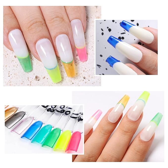 Major Dijit 12 Color Jelly Gel Nail Polish Set Blue Red Purple Rainbow Neon Yellow Green Orange Summer Crystal Glass Translucent Gel Polish