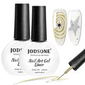 JODSONE 2Pcs Swirl Nail Art Liner Gel Polish,10ml Classic Color 3D Nail Art Pens Effect Nail Print Design with Thin Brush for French Tips Manicure Painting DIY at Home,Glitter Gold & Silver