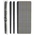 ForPro Professional Collection O-Files Wood Boards, Black, 100/180 Grit, Manicure & Pedicure Nail Files, 6” L x .75“ W, 100-Count