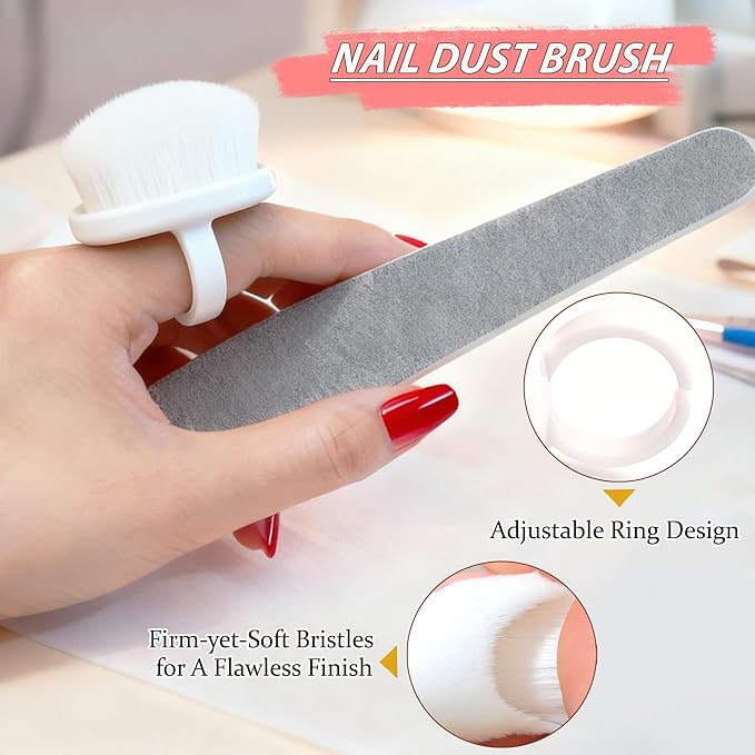 White 50PCS Chrome Nail Powder Applicators & Nail Dust Brush, Dual-Ended Chrome Powder Applicator for Nails, Soft Latex Sponge Eyeshadow Applicators for Mirror and Glitter Effects