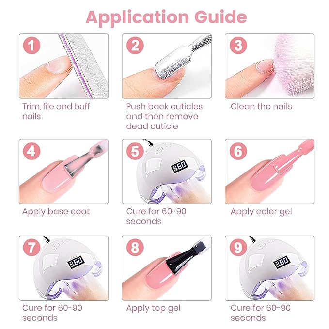 RARJSM Nude Sheer Pink Fiber Glass Rubber Base Gel Nail Polish for Repair Broken Nails StrengthenerGel Base Coat Transparent Brush on Building Gel in a Bottle Soak Off UV LED Curing Requires 15ml