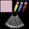 Clear Nail Swatch Sticks with Number Stickers, 50 Pcs Stiletto Nail Sample Swatches for Gel Polish Color Display Practice Nails muestrario de colores para uñas Manicure Supplies