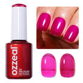 Jelly Gel Nail Polish, Neon Hot Pink Jelly Gel Polish Translucent Sheer Spring Summer Gel Polish Soak off UV LED Light for Nail Art DIY Manicure 0.5 Fl Oz