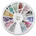 Nail Art Rhinestones Fake Pearl Gems Jewelry Decorations Manicure Wheel (20 Wheels, Large Multi Color)