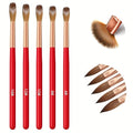 5PCS Acrylic Nail Brush Set,Professional Acrylic Nail Brushes Size 4# 8# 10# 12# 16# for Application Brushes for 3D Nail Art Extension Carving