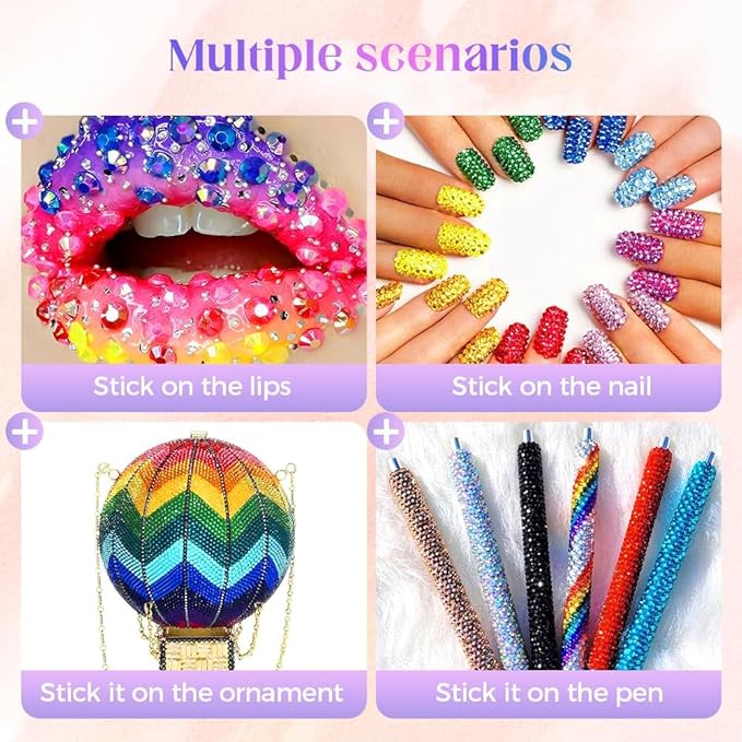 Colors Resin Jelly Rhinestones for Bedazzling,Bedazzling Kit 2026 New Resin Jelly Rhinestones for Crafting Nails Face Makeup Crafts Tumblers (24000)