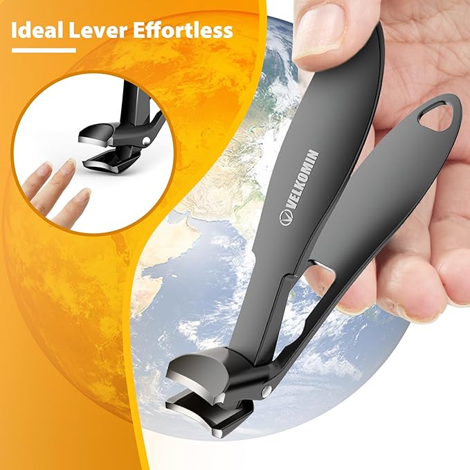 Toe Nail Clippers for Seniors, Mens Stocking Stuffers 2026, Ultra-Sharp Heavy Duty Large Thick Fingernail Clippers Cutters with Catcher for Men Women, 18-Month Replacement Warranty!