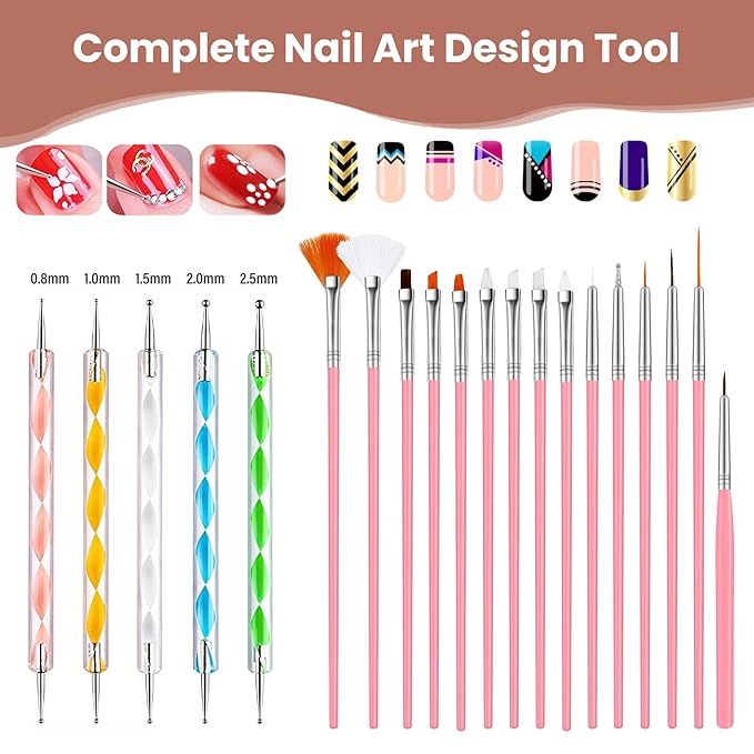 Practice Fingers Kit, 3PCS Nail Practice Hand Finger for Acrylic Nails, 22PCS Nail Art Tools, with 200PCS Nail Tips and Base Stand, Practice Hand for Acrylic Nails Home Salon DIY Beginner (Brown)