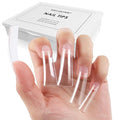 Duck Nail Tips 220Pcs XXL Duck Feet Nail Tips Long Duck Nails Clear Y2K Press on Nails 11 Sizes Half Cover False Nails for Manicure Salon Home DIY