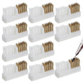 Nail Drill Bits Cleaner Brush, 5 Pcs Nail Art Cleaning Tool Manicure Wire Drill Cleaner Brush Steel Wires & Nylon Double Nails Polish Cleaning Brushes for Salon and Home Use