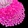 Flatback Glass Rhinestones,Bedazzler Gems 1440pcs Non Hotfix Crystal Rhinestones for Nail Charms Crafts Clothes Tumblers,Hot Pink AB Neon,SS16