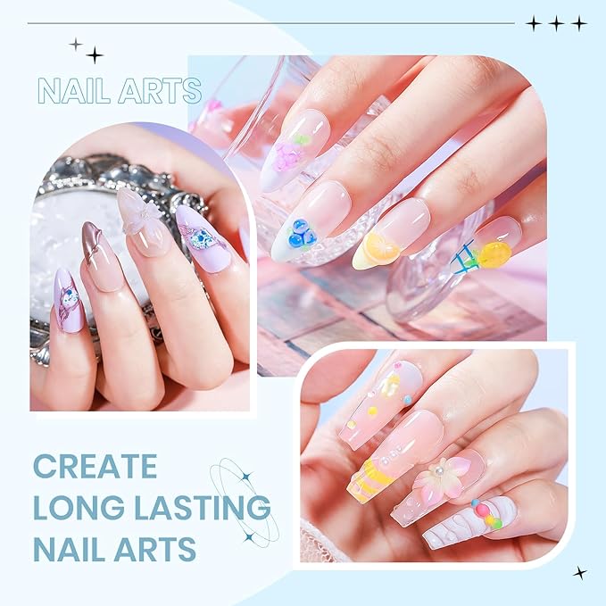 Sculpting Gel for 3D Nail Art Gel Non Stick Hand Solid Builder Hard Gels for Extension Carving Sculpting Beauty Nail Charms for Beginner and Salon DIY