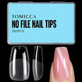 TOMICCA Medium Coffin Nail Tips, 360Pcs Half Matte Gel Nails, 15 Sizes Nail Extension Tips Set, Full Cover Pre Shaped Fake Nails for Beginner and Professional DIY Nail Salon