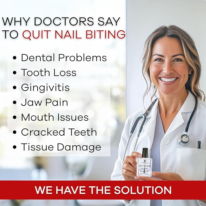 Ellie Chase Stop Nail Biting Deterrent Treatment Polish Extra Bitter Taste 0.5 Oz | Stop Putting Fingers In Your Mouth | Safe For Adults & Kids | Helps Nail Growth Made in USA | DBP Free, TPHP Free