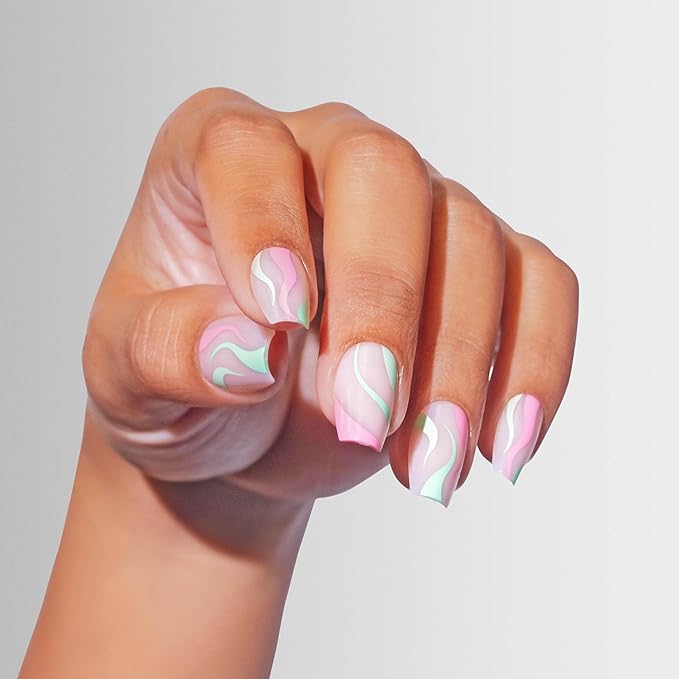 Artistic Colourluxe Press-On Tips Kit - Ready to Wear Manicure -Long-Lasting Manicures – Easy Application, Natural Look, 30 Nails (Attracted To You, Kit)